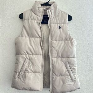 U.S. Polo Assn. Light Tan Puffer Vest